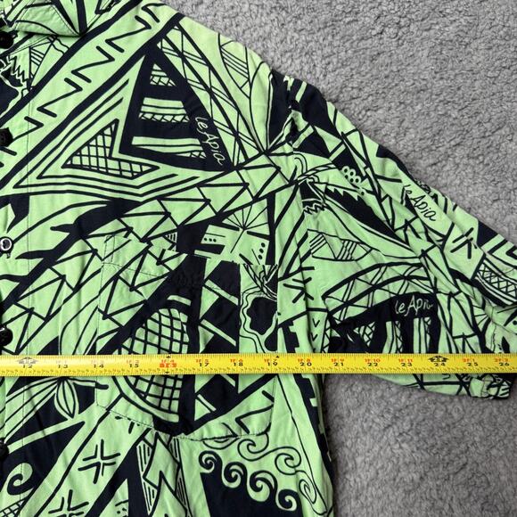 Julep Green Polynesian Print Shirt - Picture 4 of 14